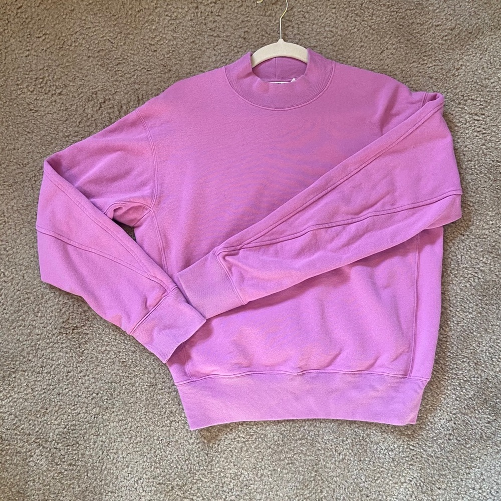 Uniqlo Mock Neck Fuchsia Sweatshirt